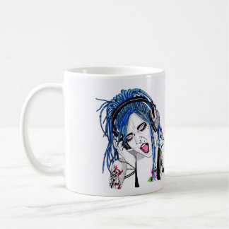 Alternativ tatuerad Dreadlock flickamugg Kaffemugg