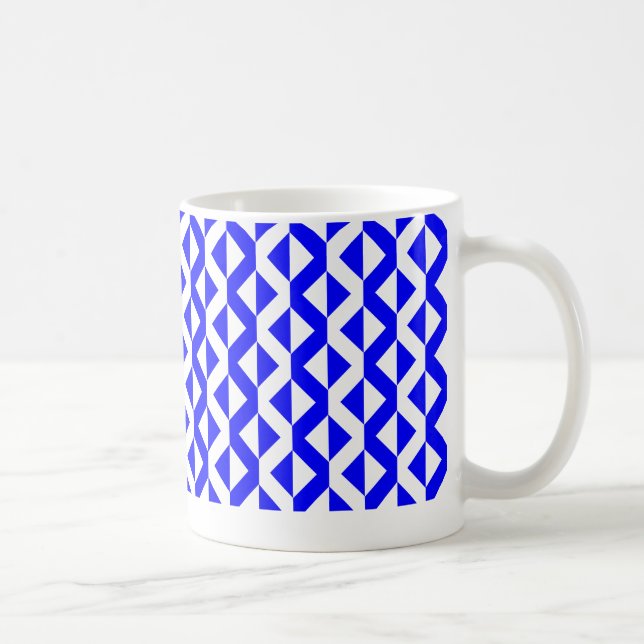 Alternativ ZigZags - blå och vit Kaffemugg (Höger)
