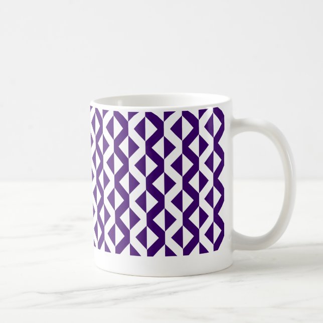 Alternativ ZigZags - Deep Violet and White Kaffemugg (Höger)
