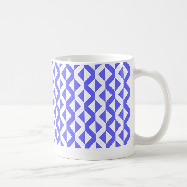 Alternativ ZigZags - Electric Blue and White Kaffemugg (Höger)