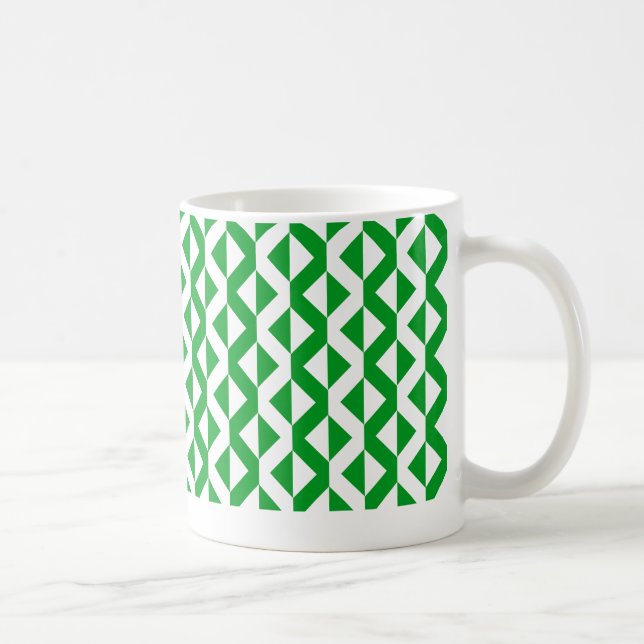 Alternativ ZigZags - Grass Grönt och Vit Kaffemugg (Höger)