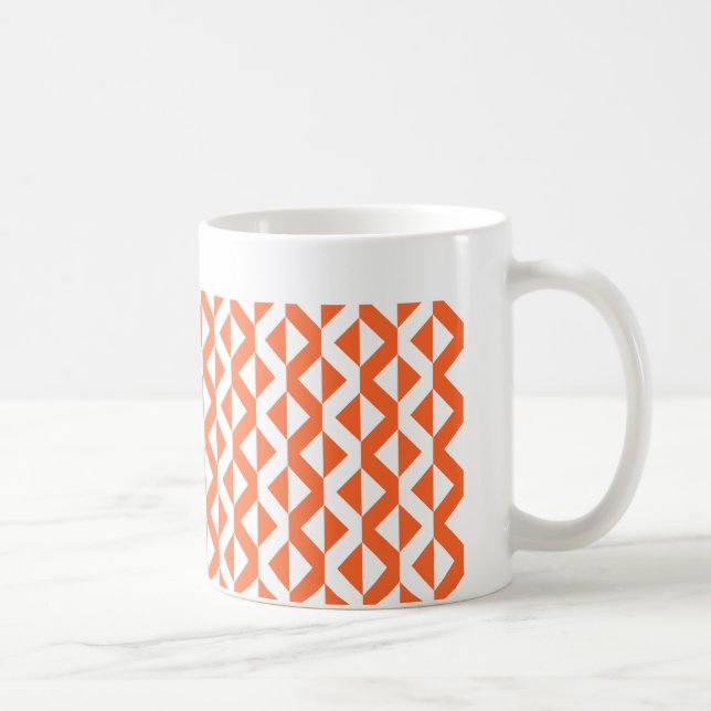 Alternativ ZigZags - Höstpunktsfärgad Orange och v Kaffemugg (Höger)