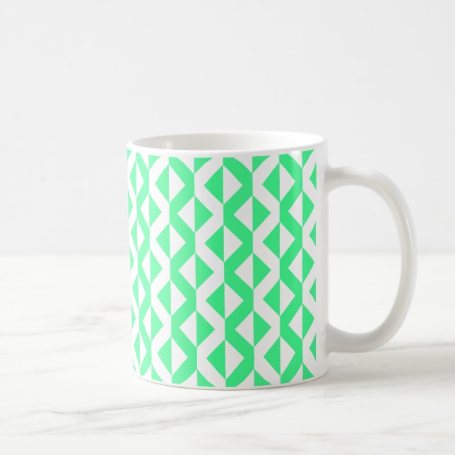 Alternativ ZigZags - Mint Grönt och White Kaffemugg (Höger)