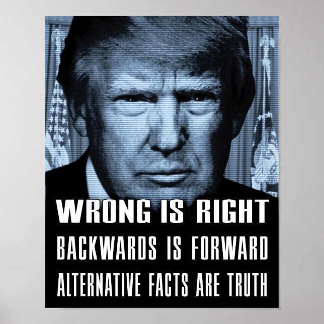 Alternativa fakta är sanning - Anti-President Trum Poster (Framsidan)