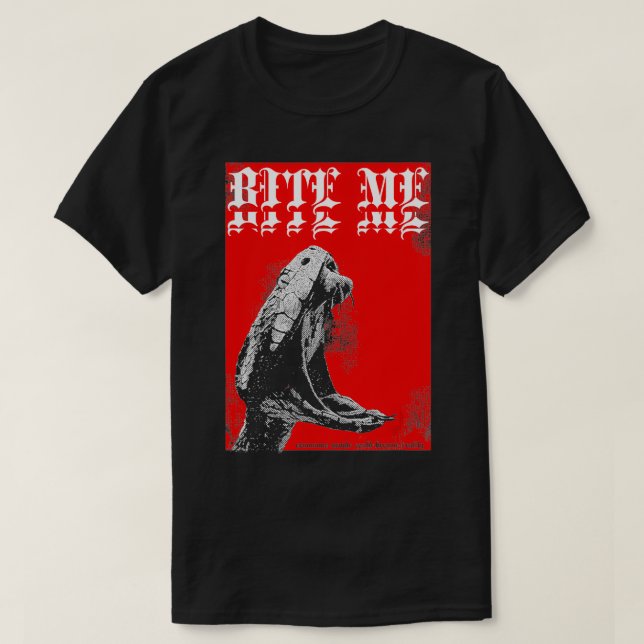 Alternativa kläder, estetisk goth Women Bita me T Shirt (Design framsida)