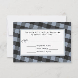 Alternativa svarskort från Gingham Bicycle Bröllop OSA Kort