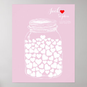 Alternativt bröllop gäst bok mason anpassningsbar  poster