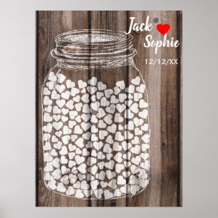 Alternativt bröllop gäst bok mason wood 150 poster