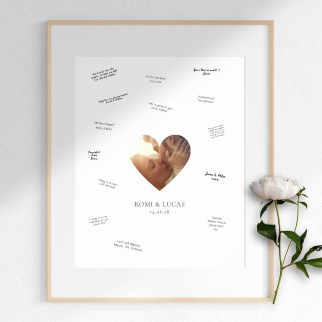 Alternativt bröllop Photo Heart Guest Bok Poster (Skapare uppladdad)
