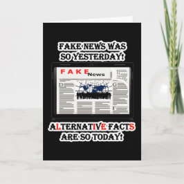 Alternativt facts från födelsedagens hälsningskort kort