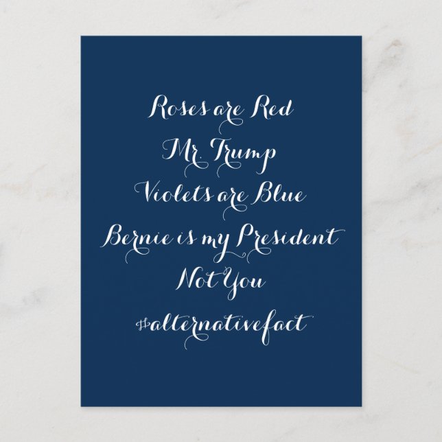 Alternativt faktum: Bernie är min president Vykort (Framsida)