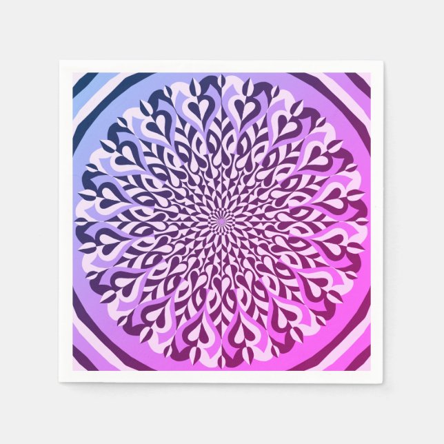 Alternativt färg symmetriskt mönster pappersservett (Framsidan)