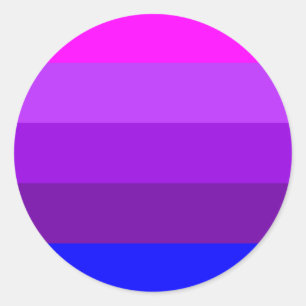 Alternativt Flagga för transgenPride Runt Klistermärke
