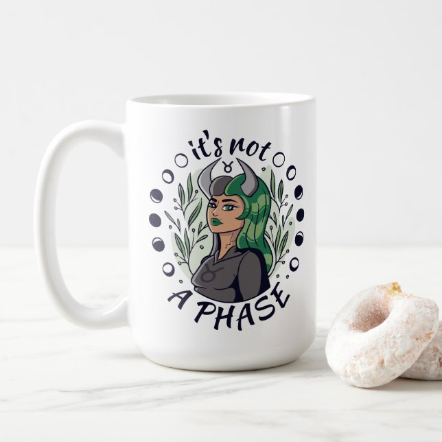 Alternativt gotiic Girl Art Det är ingen fas Kaffemugg (Med munk)