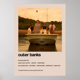Alternativt minimalistiskt skydd för yttre Banker Poster