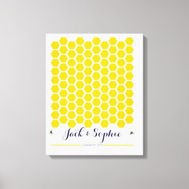 Alternativt namnteckning gästhonung från bok Bee f Canvastryck (Framsida)