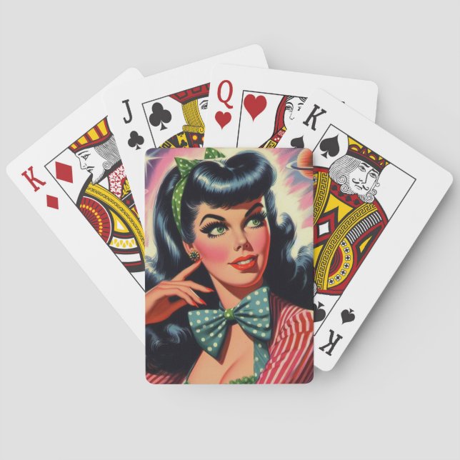 Alternativt stift upp vintage casinokort (Baksidan)