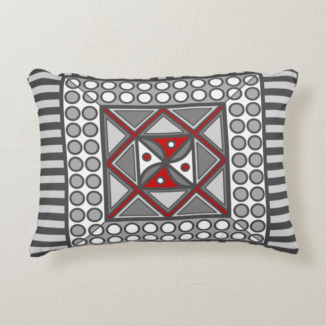 Alternerande geometrisk accentkudde prydnadskudde (Framsidan)