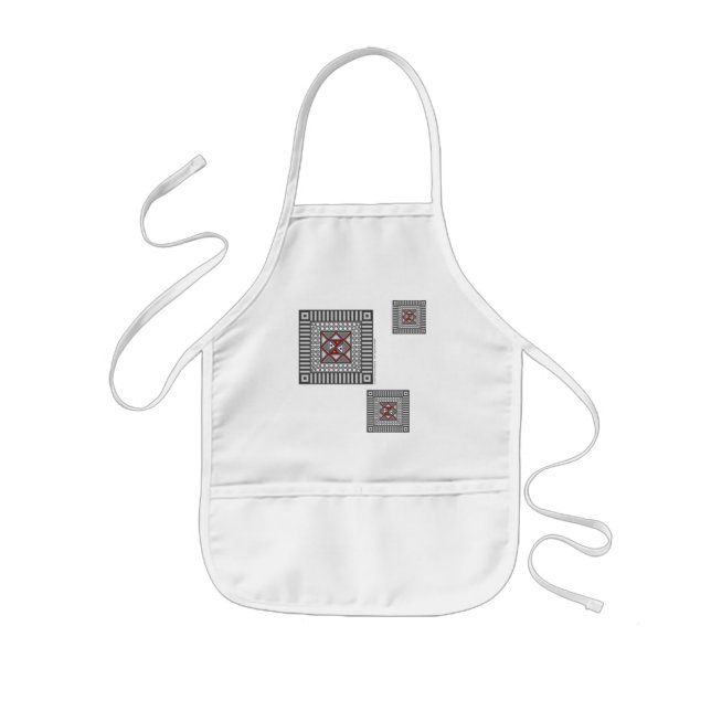 Alternerande geometrisk Apron Barnförkläde (Framsidan)