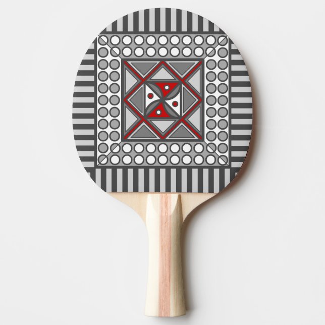 Alternerande geometrisk Ping Pong Paddle Pingisracket (Framsidan)