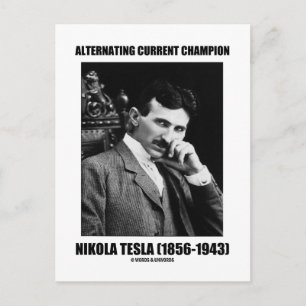 Alternerande nuvarande Champion Nikola Tesla Vykort