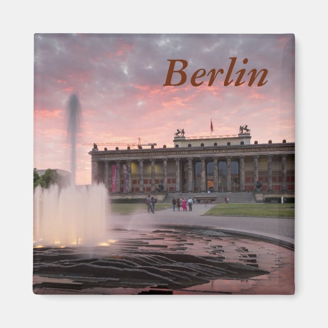 Altes Museum och Lustgarten i Berlin Magnet (Framsidan)