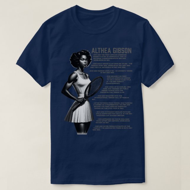 Althea Gibson Facts T Shirt (Design framsida)