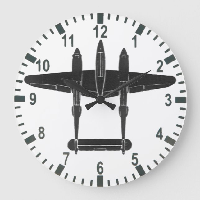 Altimeter för blixt P-38 Stor Klocka (Framsida)