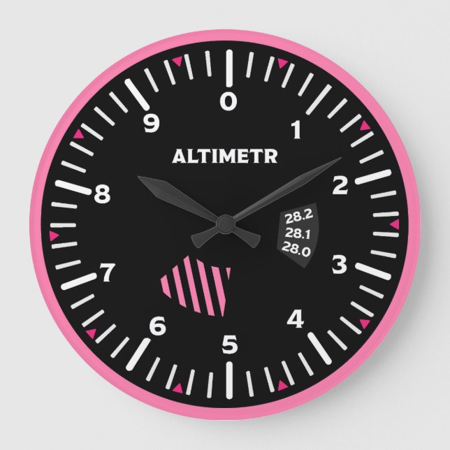 Altimr Dam Pilot Aviation Geek Stor Klocka (Framsida)