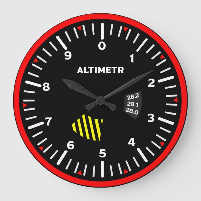 Altimr Pilot Aviation Geek Stor Klocka (Framsida)