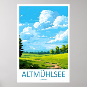 Altmhlsee Vintage Reseskylt Skidåkning Nationalpar Poster