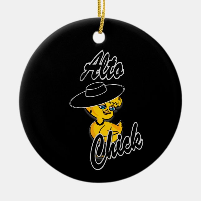 Alto Chick #4 Julgransprydnad Keramik (Framsidan)