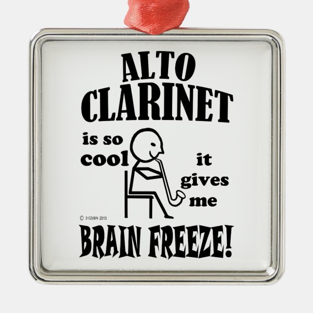 Alto Clarinet, Brain Freeze Julgransprydnad Metall (Framsidan)