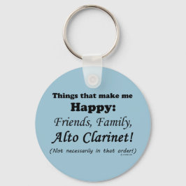 Alto Clarinet gör mig Lycklig Nyckelring