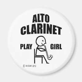 Alto Clarinet Play Girl Magnet