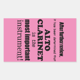 Alto Clarinet, Viktigaste instrumentrektangeln Rektangulärt Klistermärke