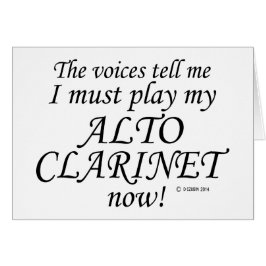 Alto Clarinet Voices Säg must Play Hälsningskort
