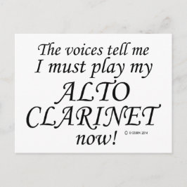 Alto Clarinet Voices Säg must Play Vykort