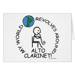 Alto Clarinet - World Revolves runt Hälsningskort