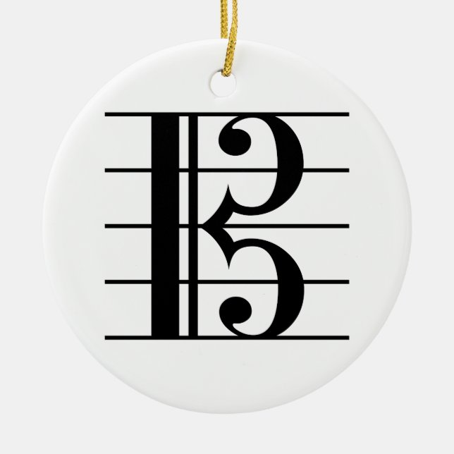 Alto Clef on Personal Julgransprydnad Keramik (Framsidan)