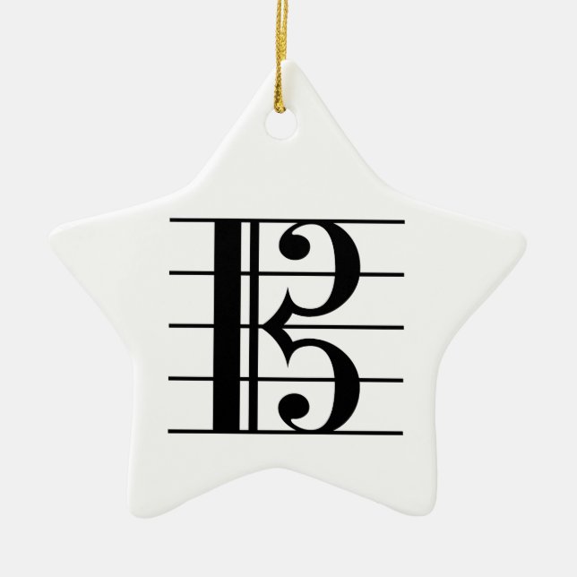 Alto Clef on Personal Julgransprydnad Keramik (Framsidan)