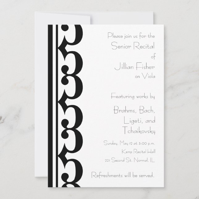 Alto Clef Thned Skäl Inbjudningar (Framsida)