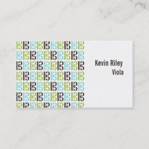 Alto Clef Viola Player Teacher Musician Music Visitkort