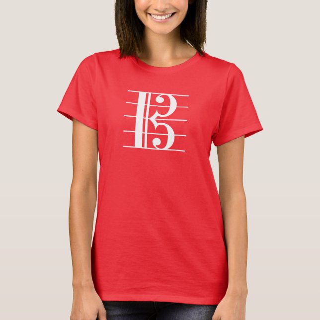 Alto Clef (vit-på-Mörk) Tee (Framsida)