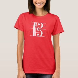 Alto Clef (vit-på-Mörk) Tee Shirt