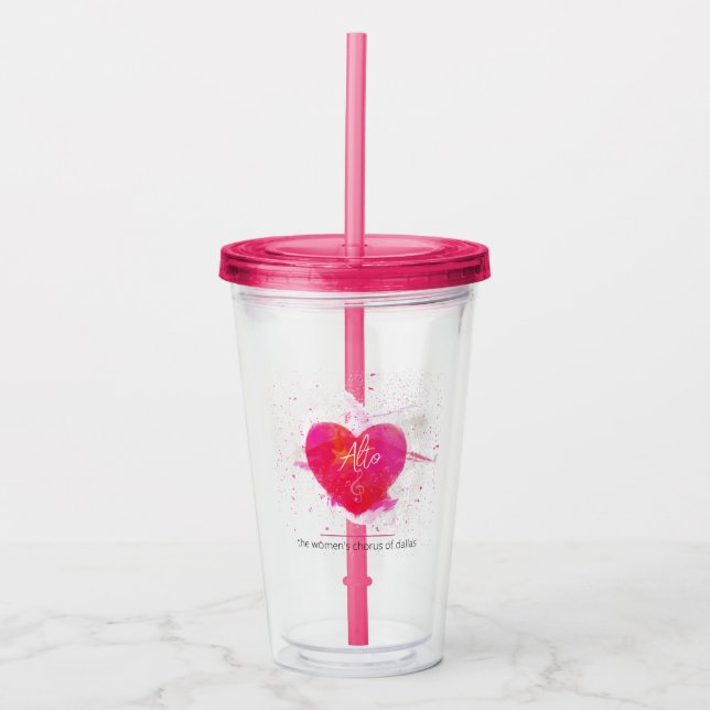 Alto Musical Heart Singing Part Take Away Mugg (Framsida)