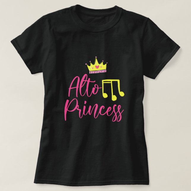 Alto Princess Musician Singer Singing Choir Gift T Shirt (Design framsida)