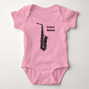 Alto Saxofone Shaped Ord Art Black Text T-shirt