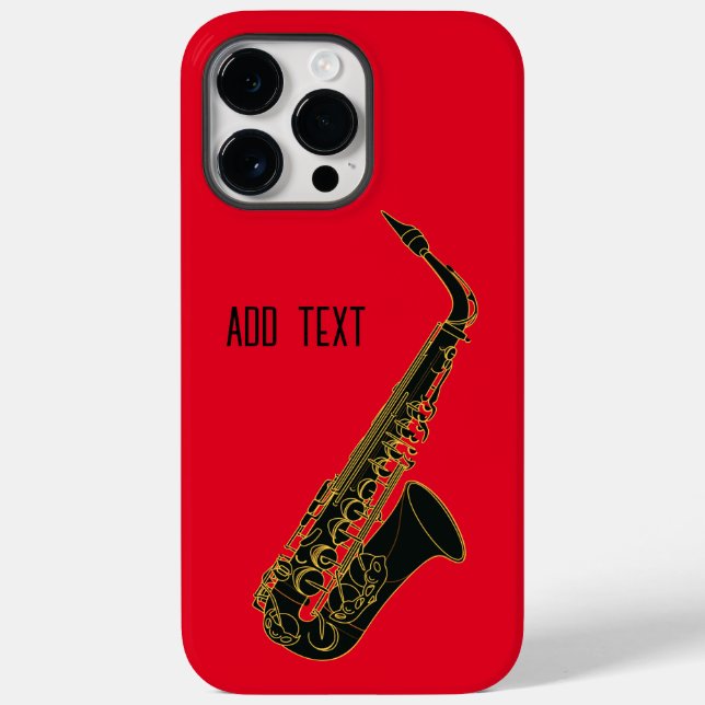 Alto Saxophone on Red Personalizable (Baksida)
