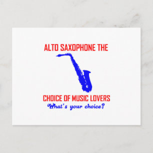 ALTO SAXOPHONE, val av musik älskare Vykort
